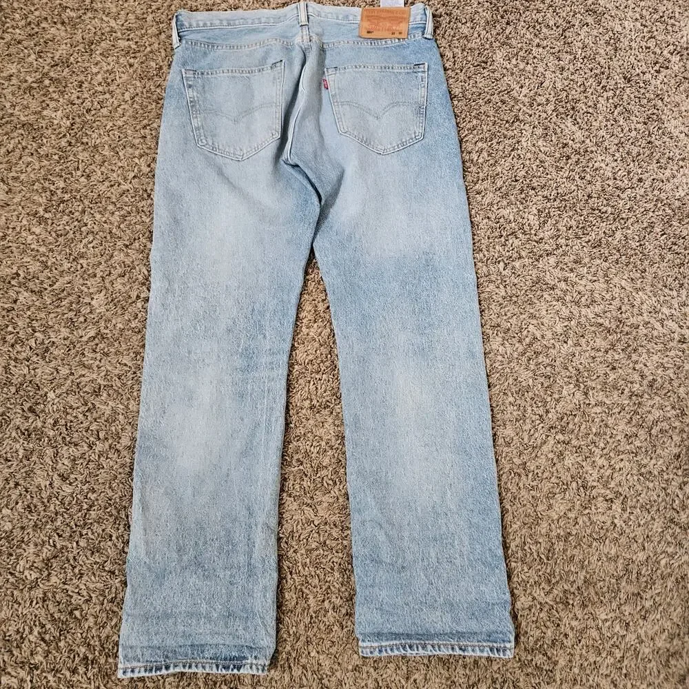 Levi's Men's 501 Straight-Fit Button Fly Stretch Jeans 33x30